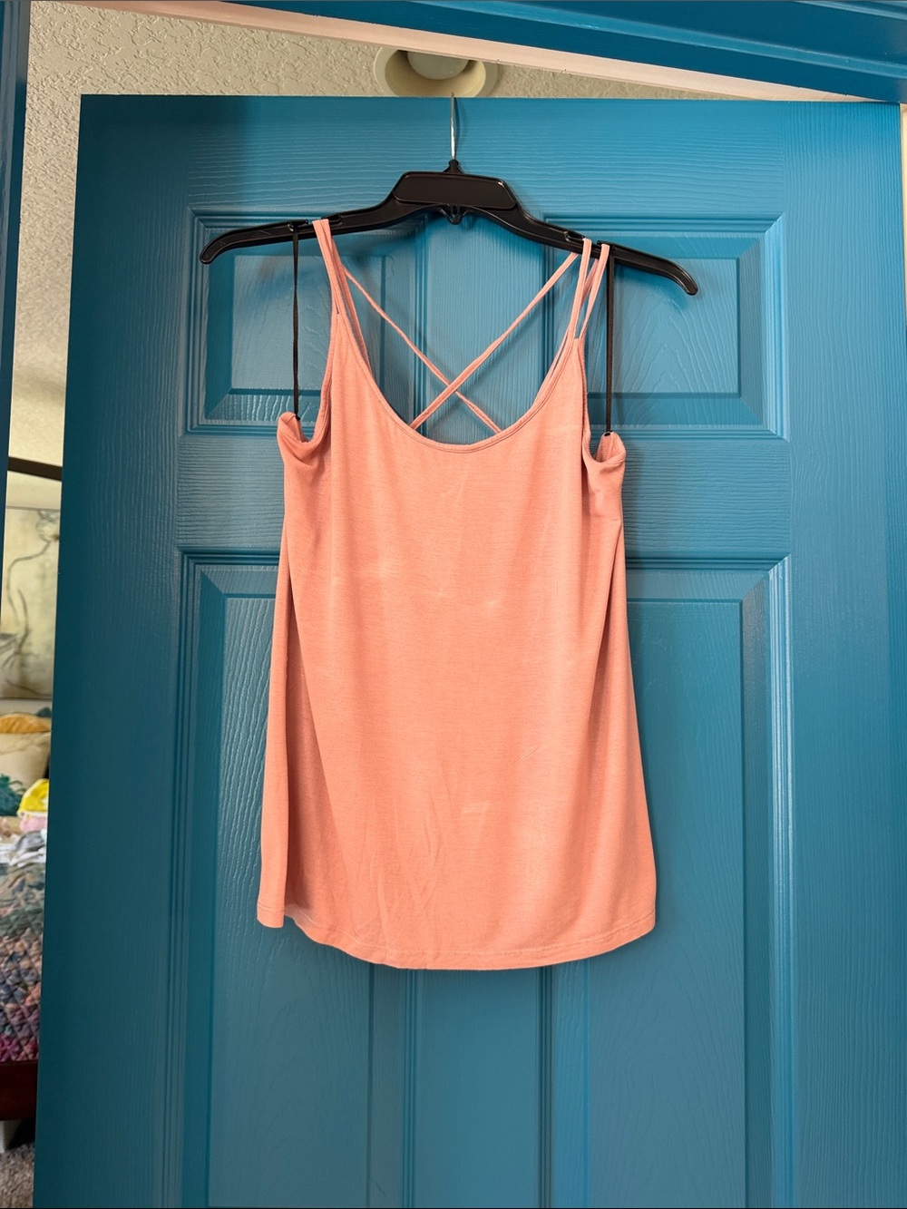 Women's mauve Cross-Back Tank Top -Salt & Soul
